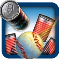 击中和击倒锡罐游戏