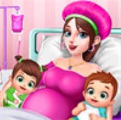 公主照顾双胞胎